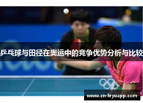 乒乓球与田径在奥运中的竞争优势分析与比较