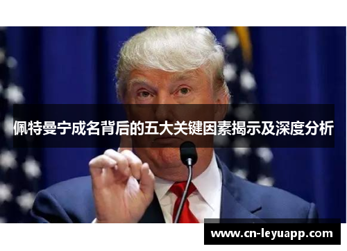 佩特曼宁成名背后的五大关键因素揭示及深度分析